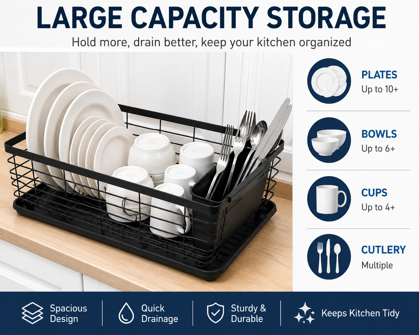 Dish drainer rack
