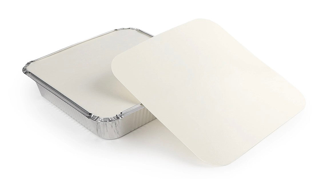 No2 Foil Food Containers with Lids, Aluminum Foil Take Out Containers, Disposable Meal Prep Pans for Food Storage, Freezer, Baking & Takeaway